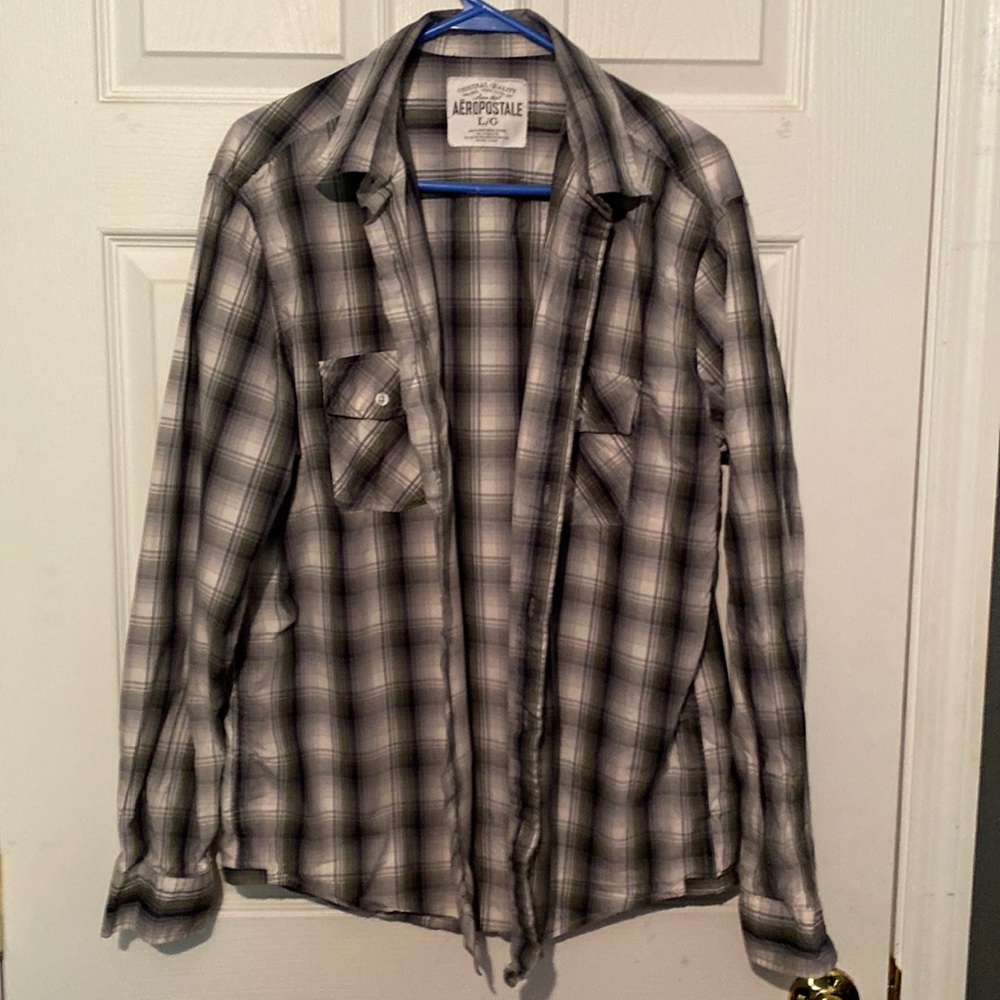 Aeropostale mens button up shirt size large